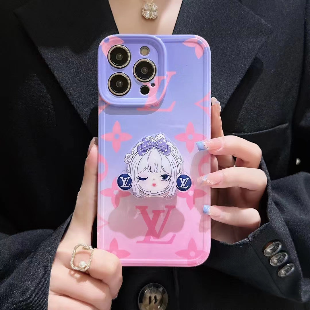 New Fashion Cartoon holder phone case for iPhone