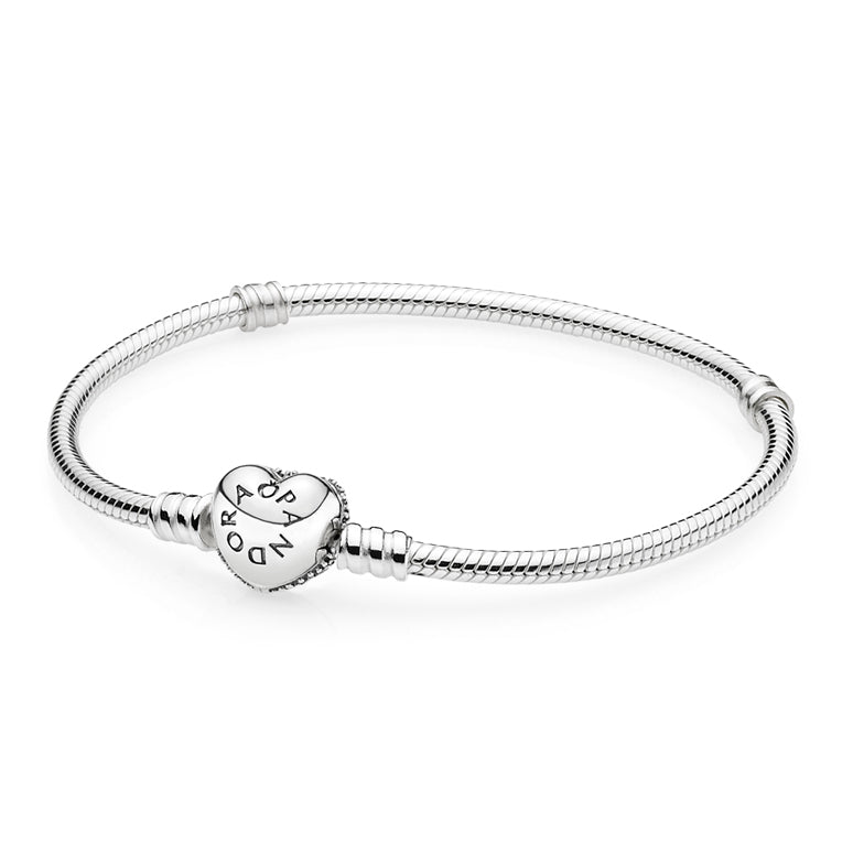Pandora Moments Sparkling Pav¨¦ Heart Clasp Bracelet