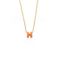 18K Mini Pop H Orange Necklace