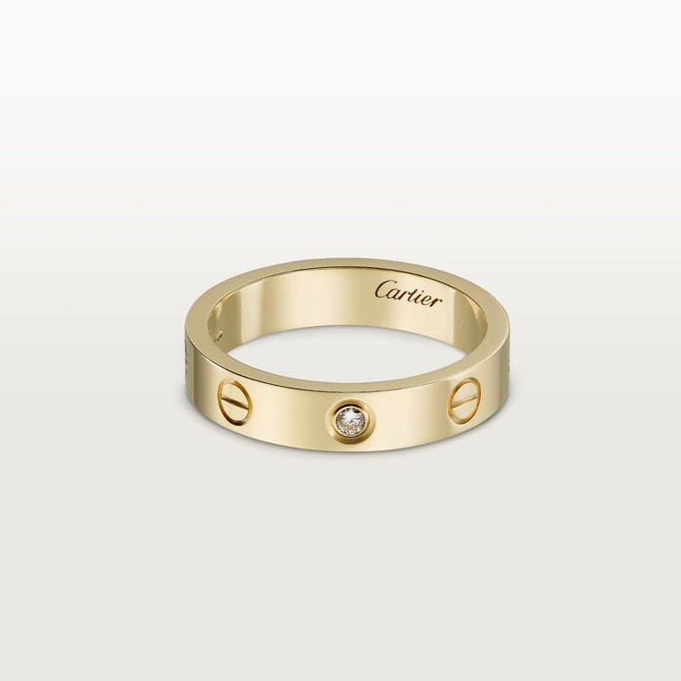 18K Love Wedding One Diamond Ring