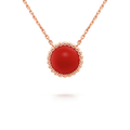 18K Perlée couleurs Carnelian Necklace