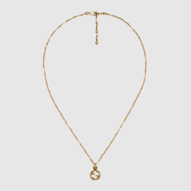 18K Double G Interlocking G Necklace