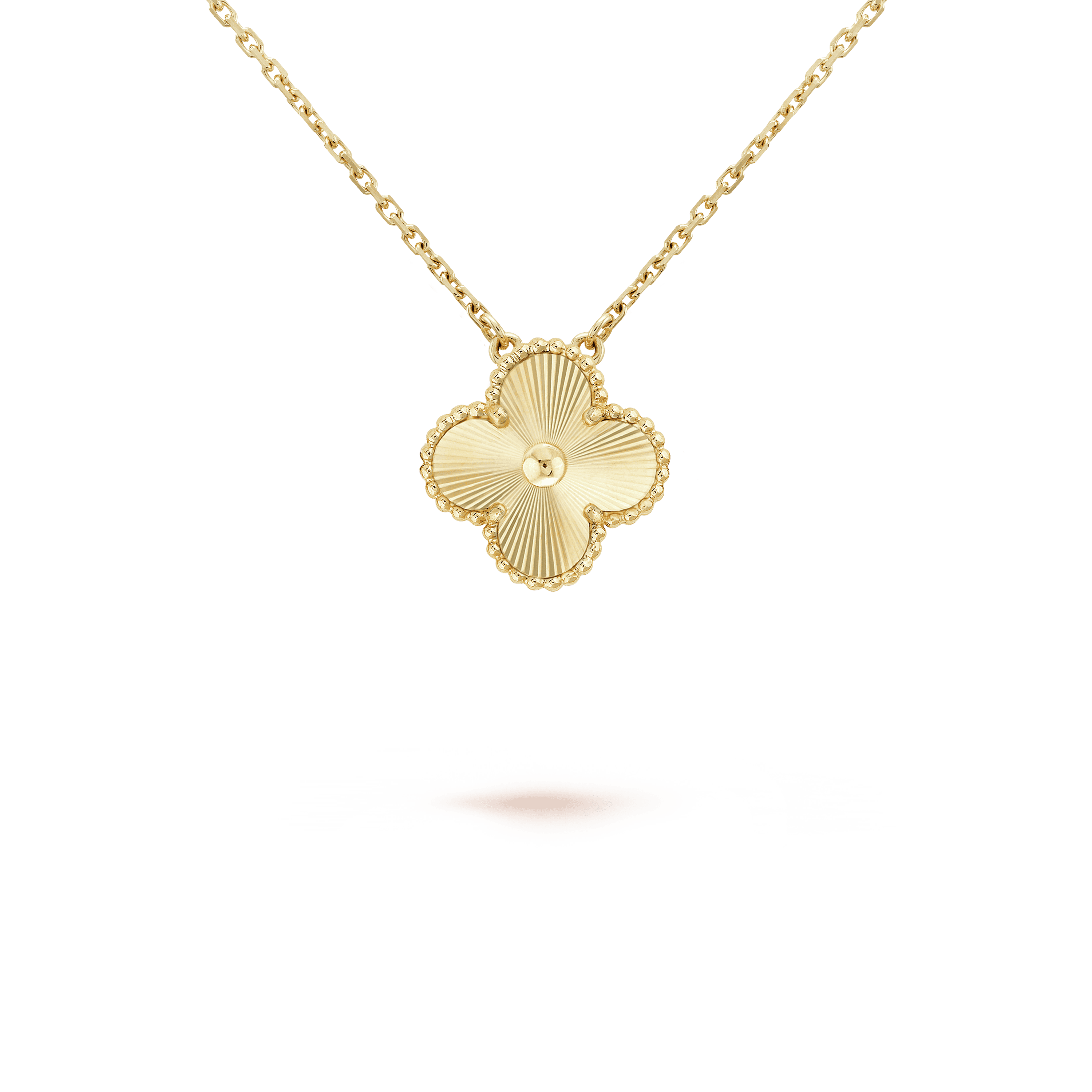 18K Vintage Alhambra Pendant Clover Necklace