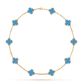18K Vintage Alhambra Agate 10 Motifs Necklace