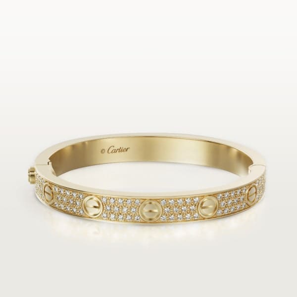 18K Love Pave Diamonds Bracelet