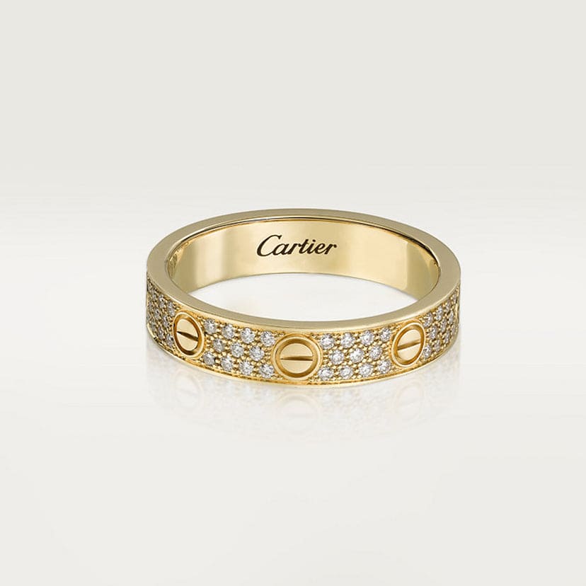 18K Love Diamond-Paved 5mm Ring