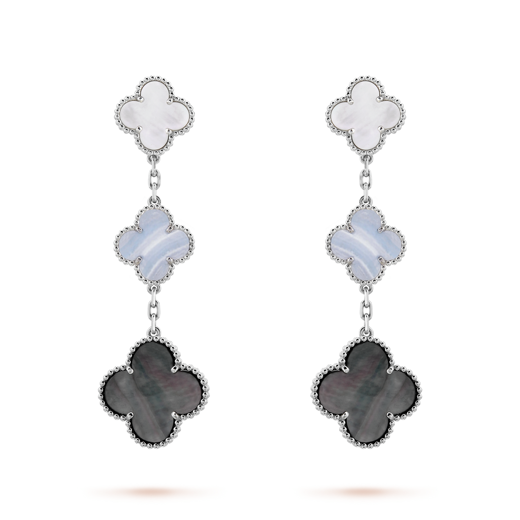 18K Magic Alhambra Three Motifs Earrings