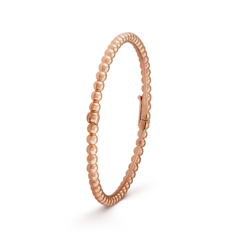 18K Rose Gold Perlée Pearls Bracelet