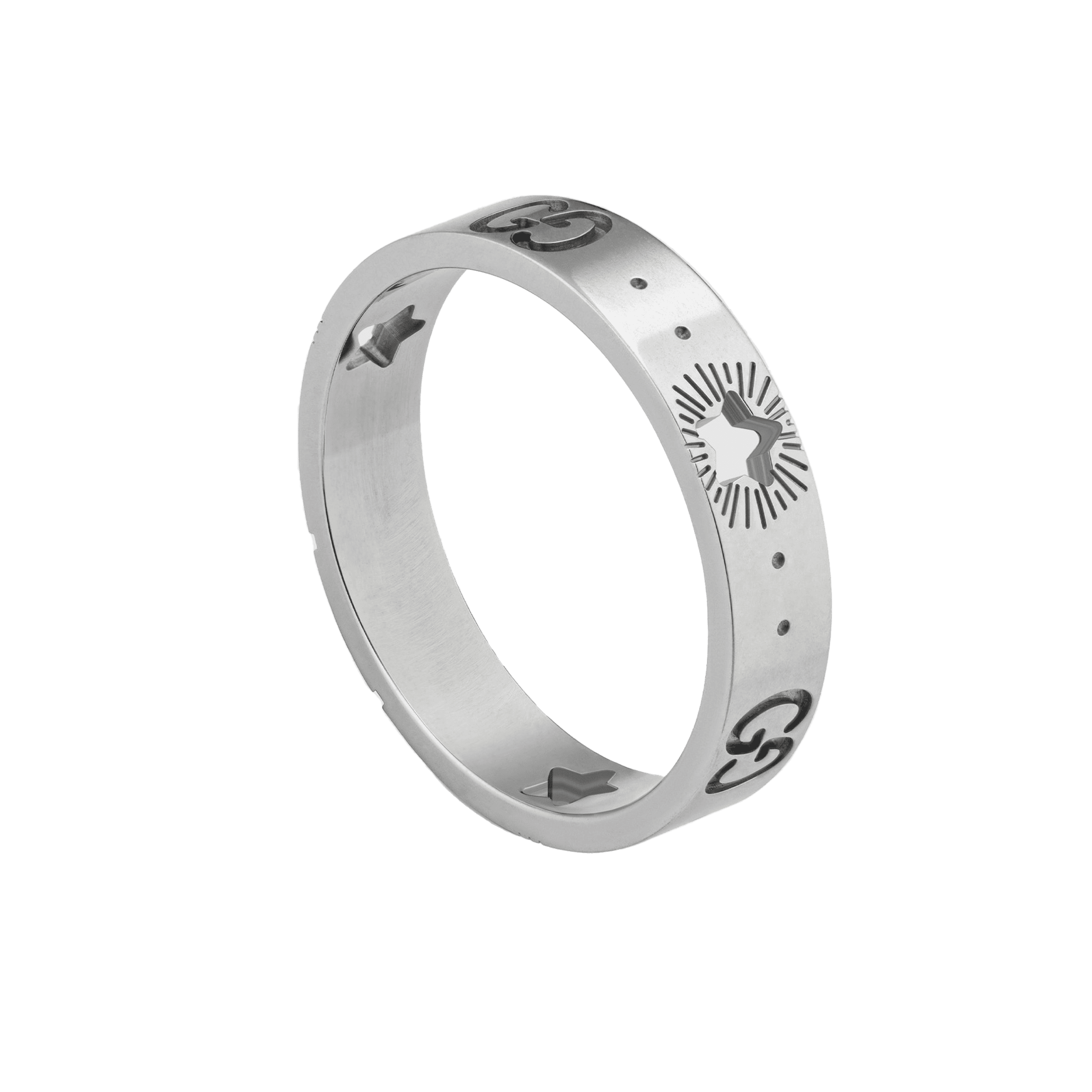 18K GG White Gold Ring