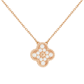 18K Rose Gold Sweet Alhambra Diamond Necklace