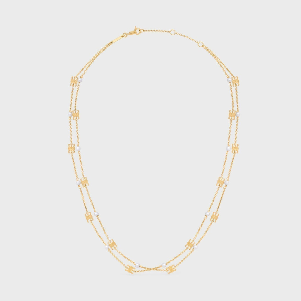 18K Triomphe Pearl Double Necklace