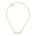 18K Double G Embellished Script Letter Necklace
