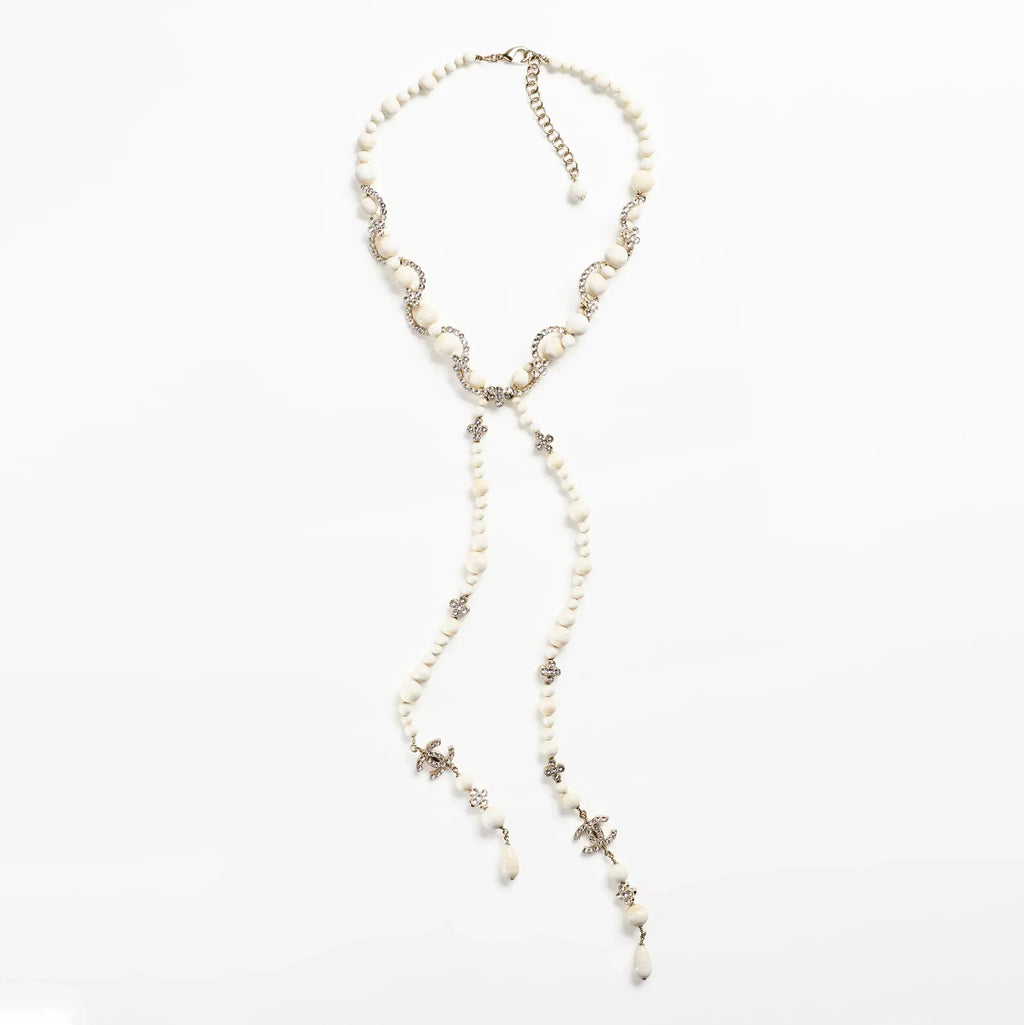 18K CC Pearl Chain Necklace