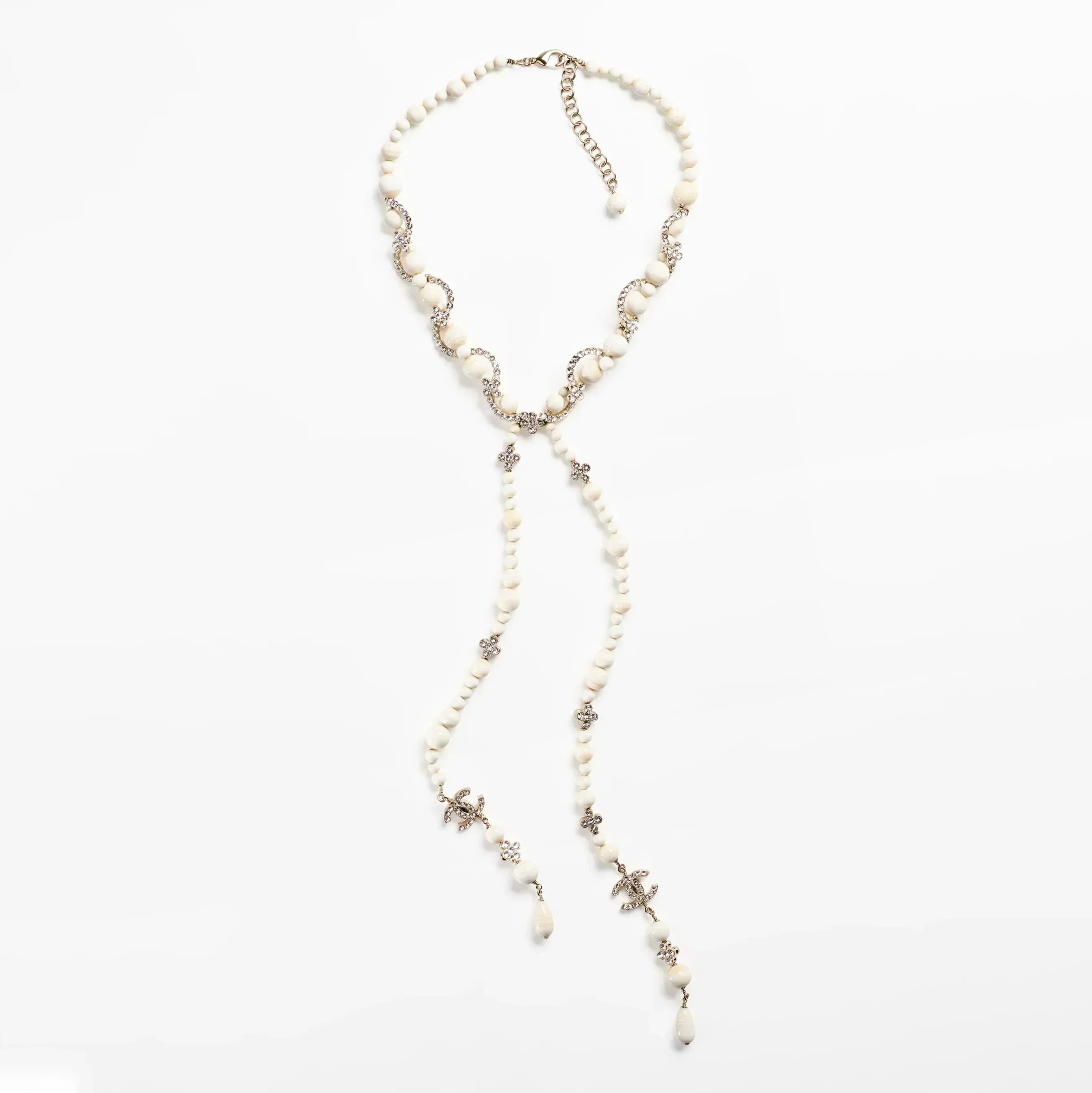 18K CC Pearl Chain Necklace