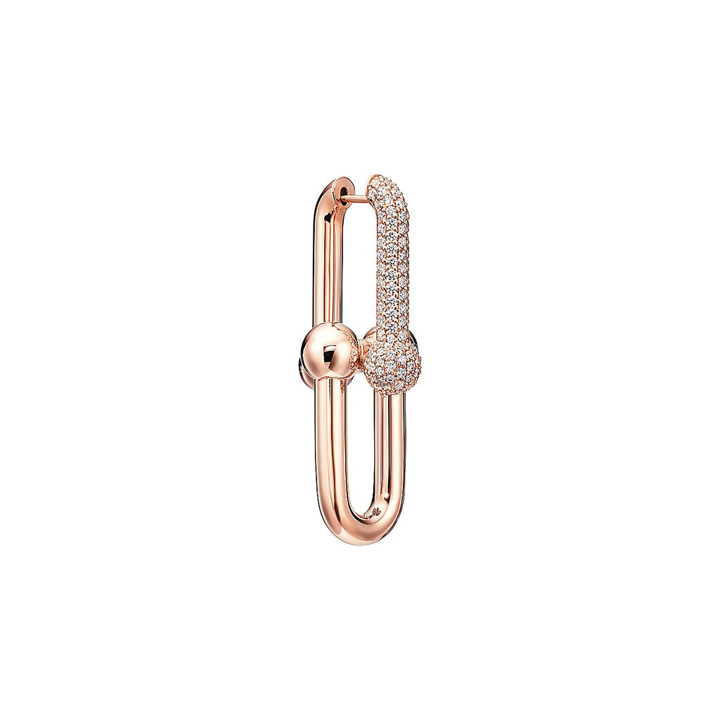18K T HardWear Large Link Diamonds Earrings