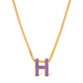 18K Mini Pop H Purple Necklace