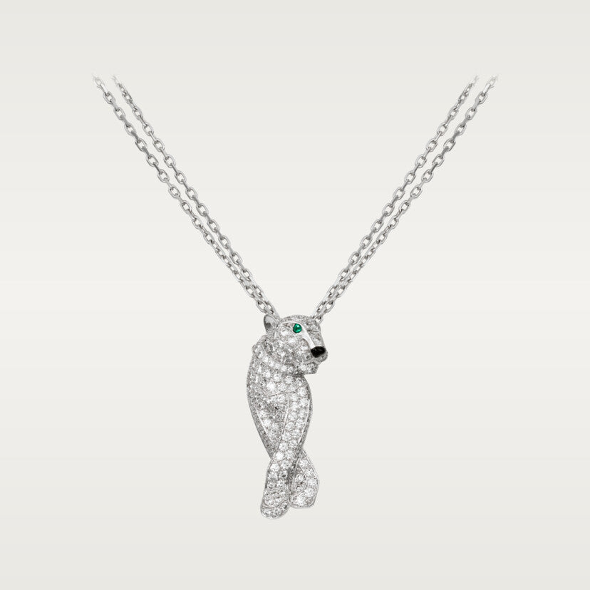 18K Panthere De Diamond Necklace