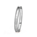 18K White Gold Perlée Signature Bracelet