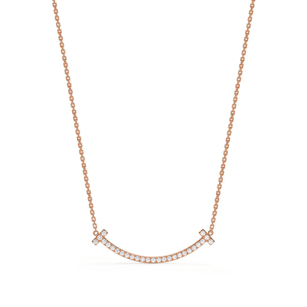 18K T Medium Diamond Pendant Necklace