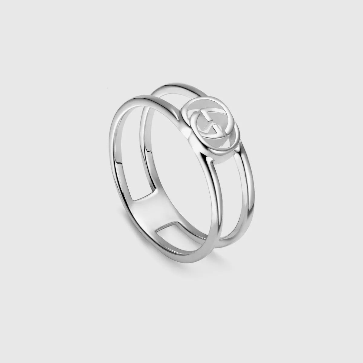 Double G Interlocking G Thin Open Ring
