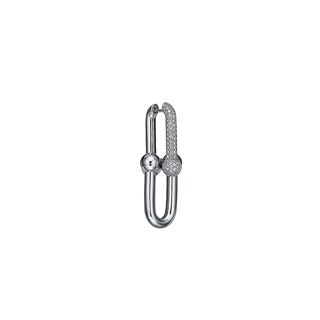 18K T HardWear Large Link Diamonds Earrings