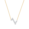 18K Louis Volt Upside Down Pendant Necklace