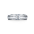 18K T Narrow Pave Diamond Ring