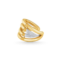 18K Louis Volt Upside Down Diamonds Ring