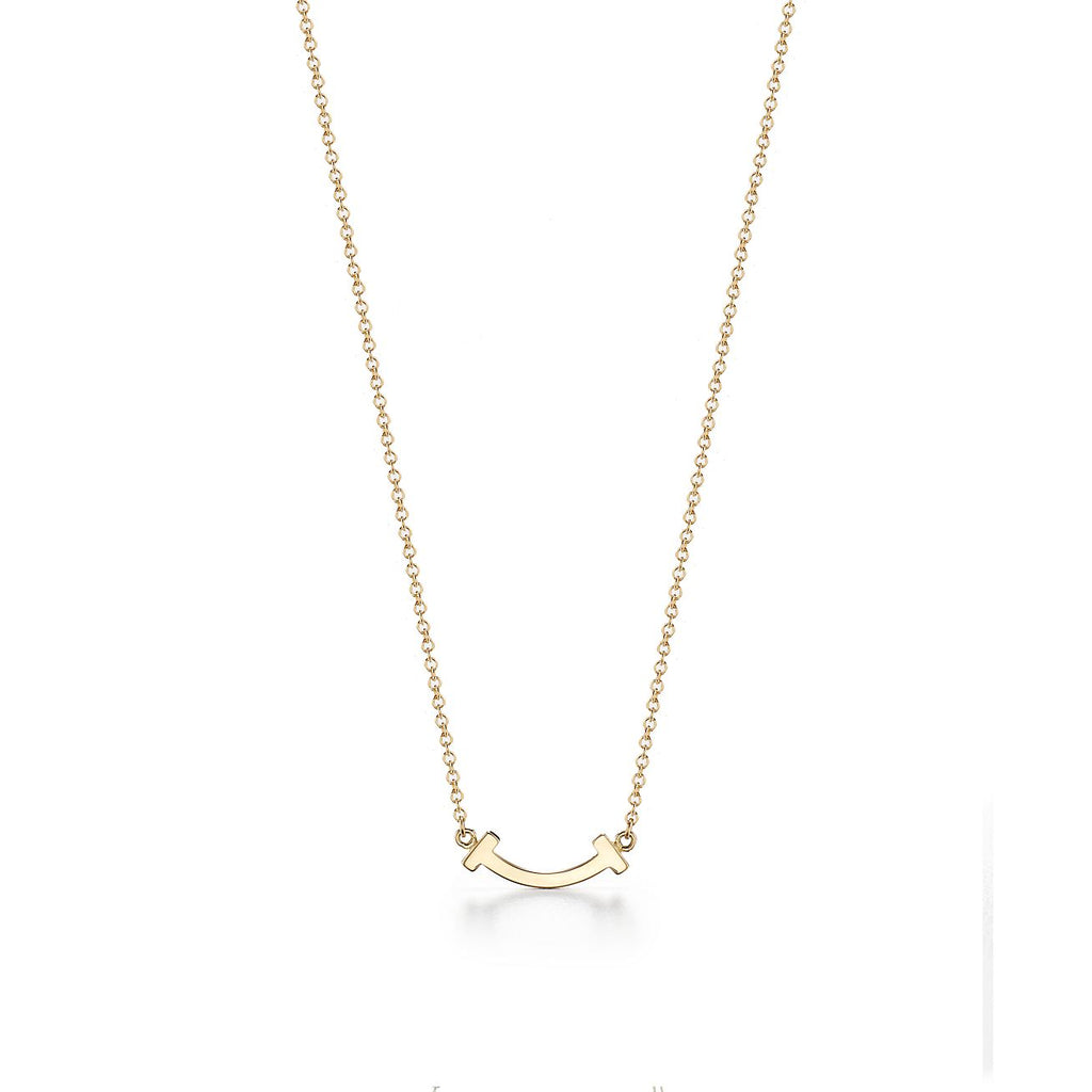 18K T Small Diamond Pendant Necklace