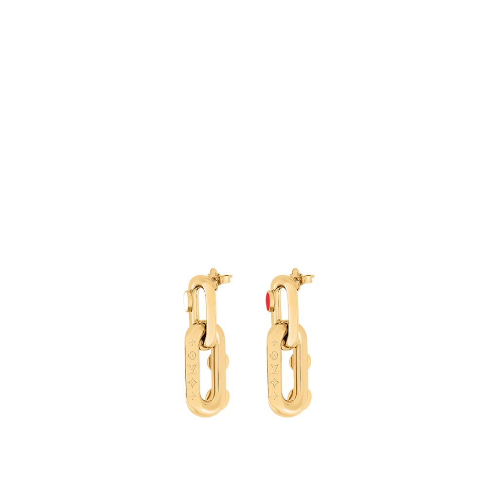 18k Louis x YK LV Edge Painted Dots Earrings