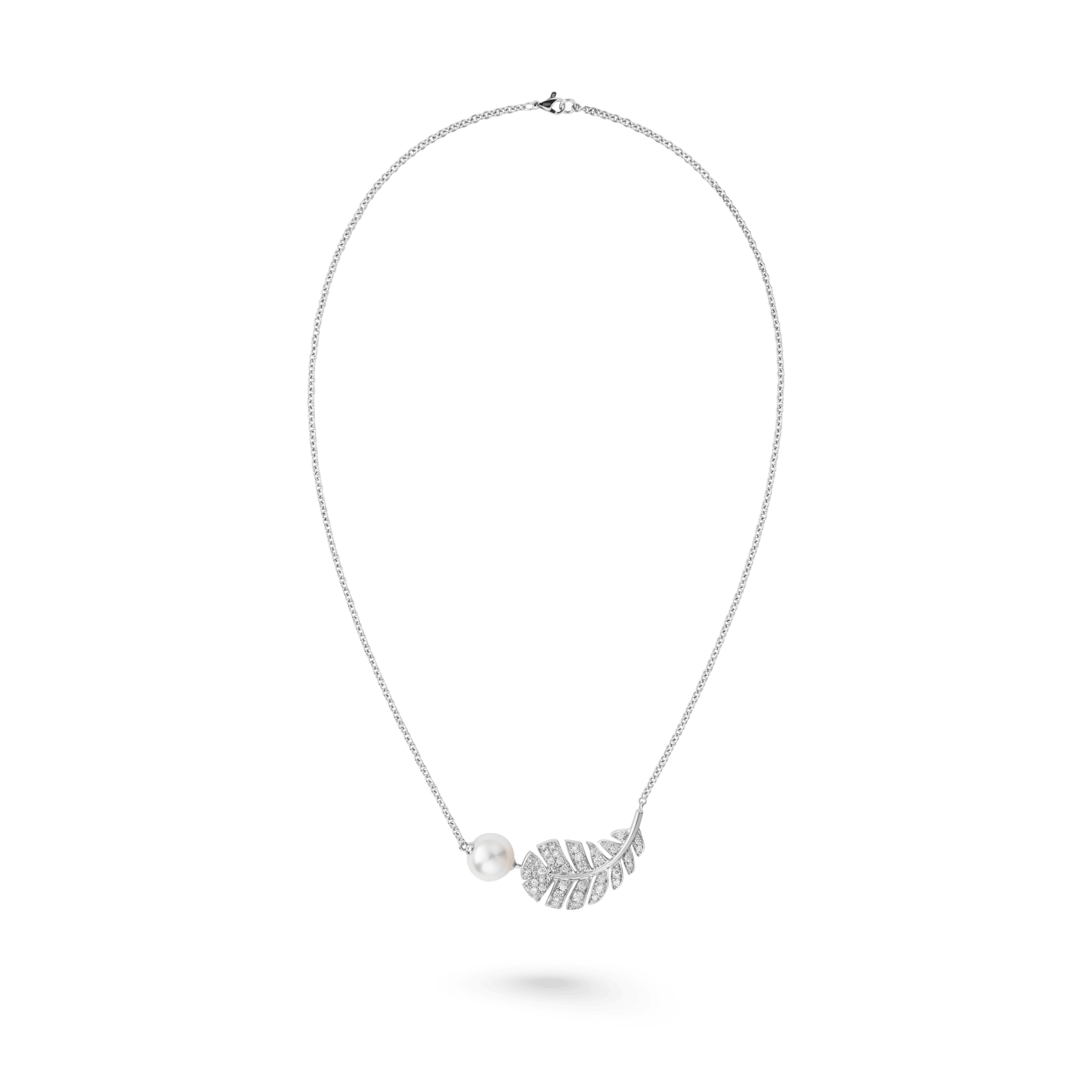 18K CC Plume De Necklace