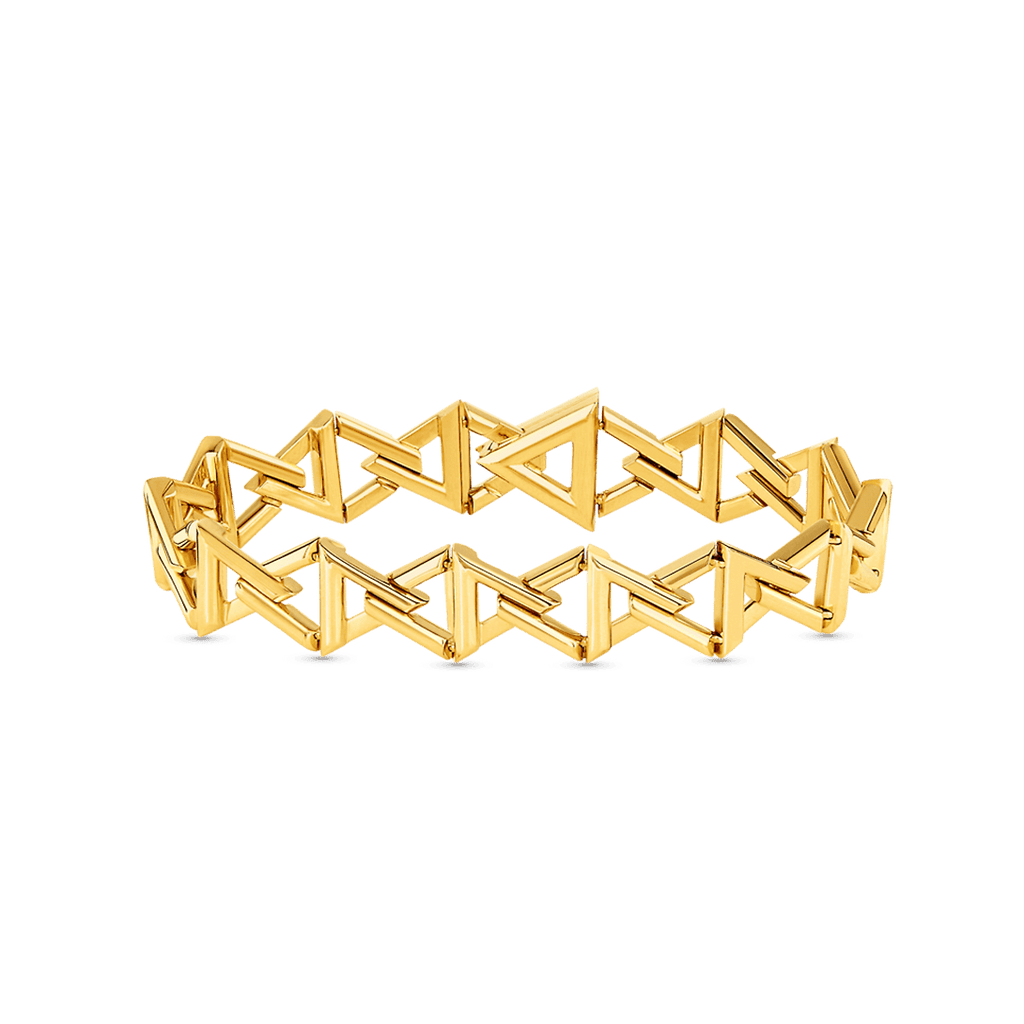 18K Louis Volt Curb Chain Large Bracelet