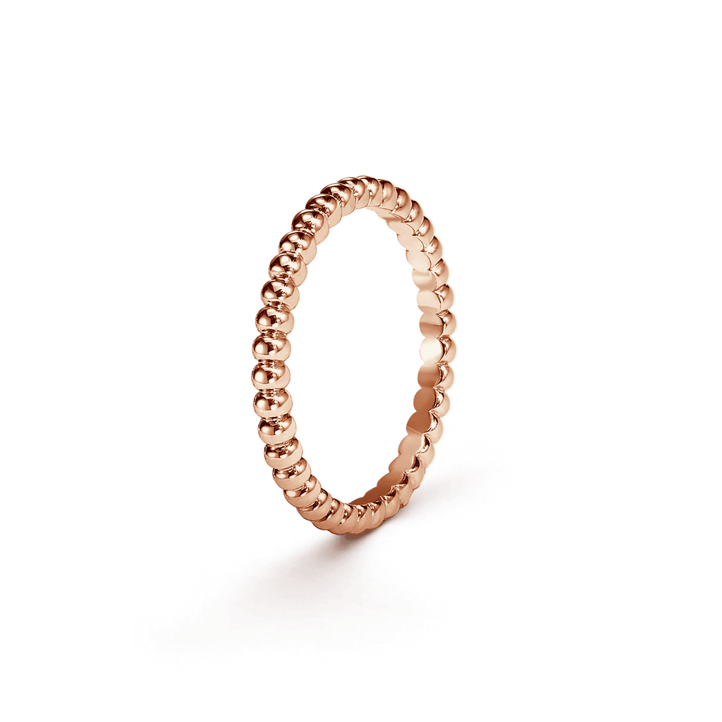 18K Rose Gold Perlée Pearls Of Gold Ring