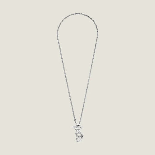 18K Cache-coeur Amulette Pendant H Necklace