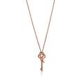 18K T Keys Woven Diamonds Medium Necklace