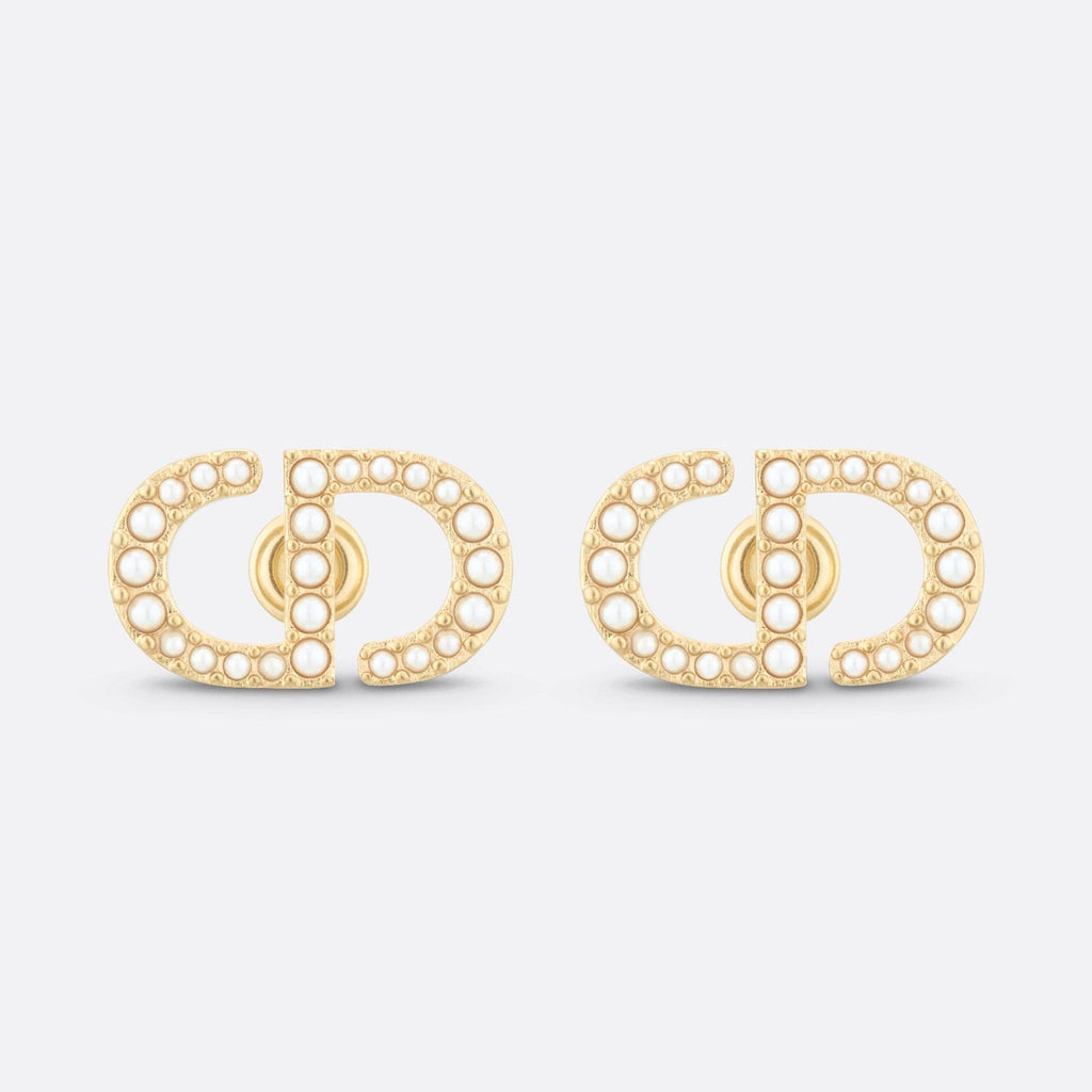 18K Petit CD Stud Earrings