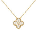 18K Sweet Alhambra Diamond Clover Necklace