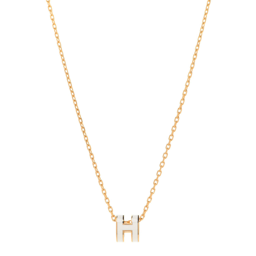 18K Mini Pop H White Necklace