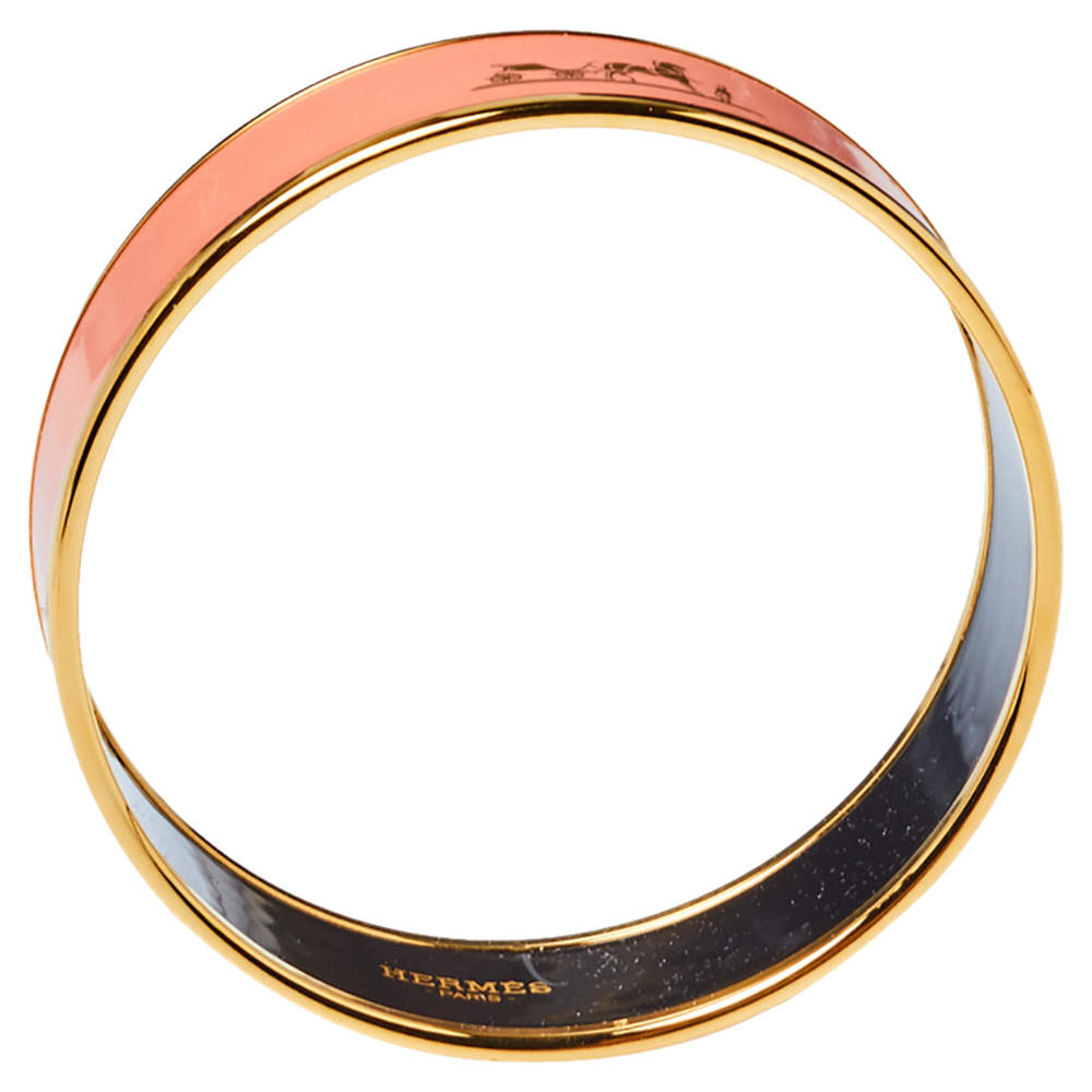 18K Enamel Cal¨¨che Wide Bangle H Bracelet