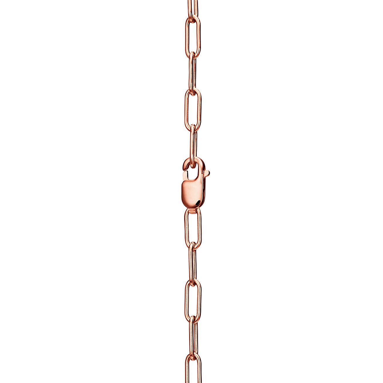 18K T Lock Pendant Pave Diamonds Necklace