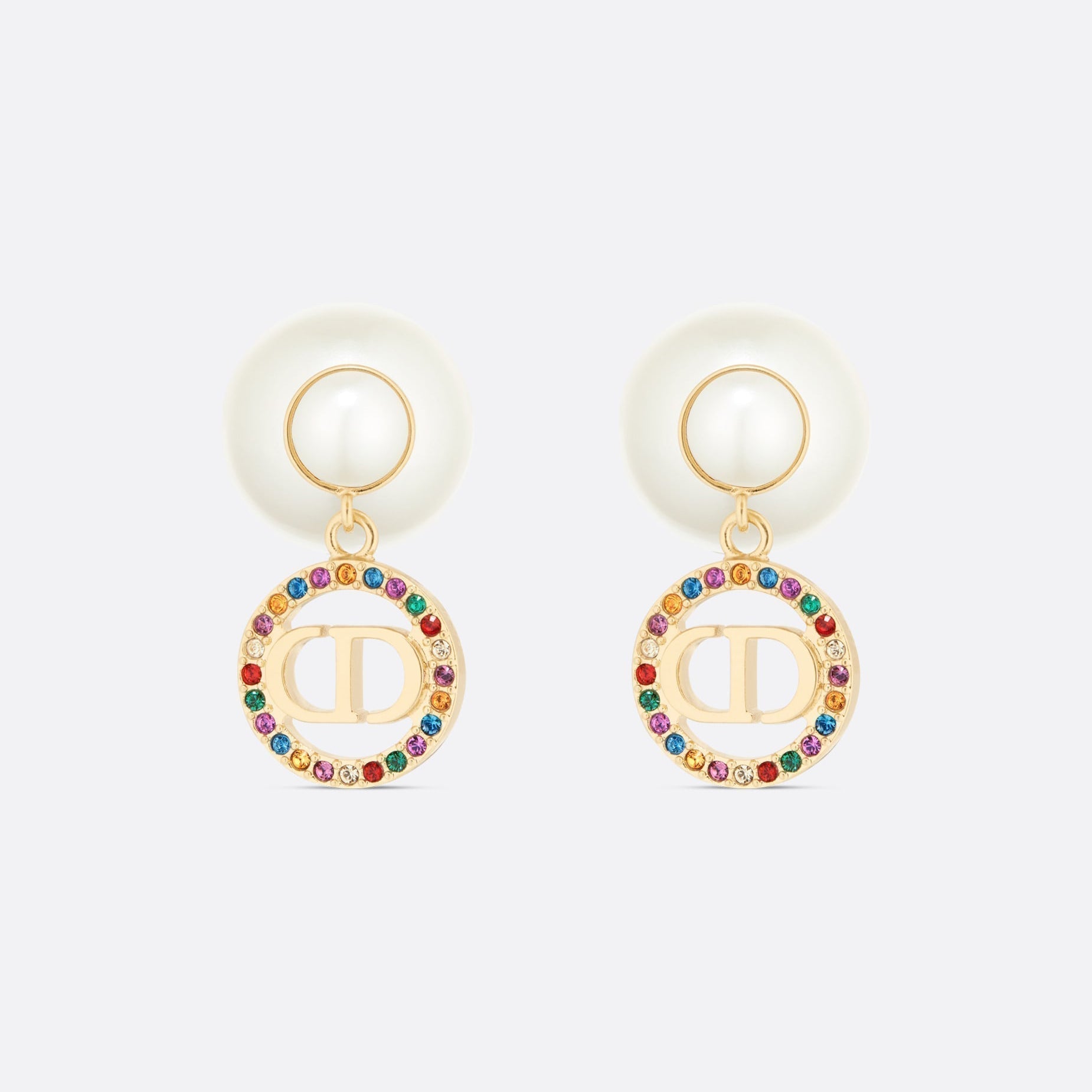 18K CD Tribales Multicolor Crystals Earrings