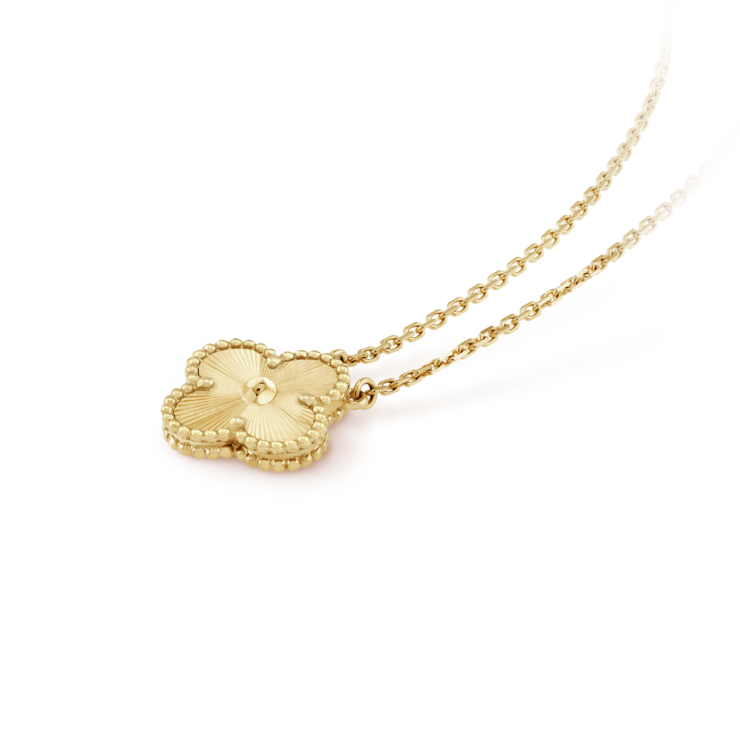 18K Vintage Alhambra Pendant Clover Necklace