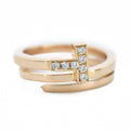 18K T Diamond Square Ring