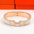 18K Clic H White Bracelet