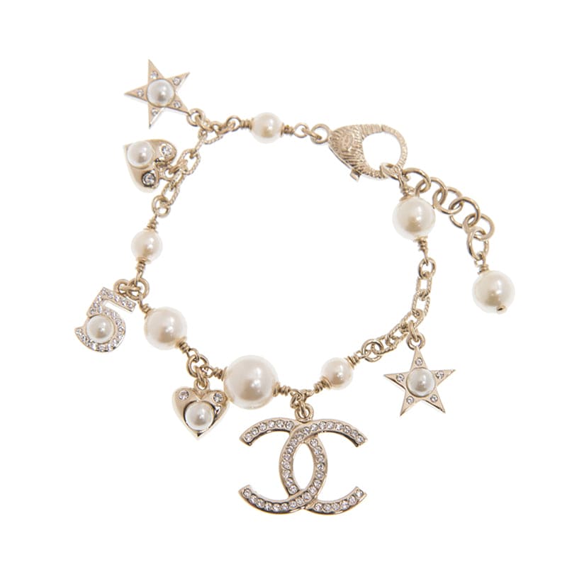 18K CC Pearls & Diamonds Bracelet