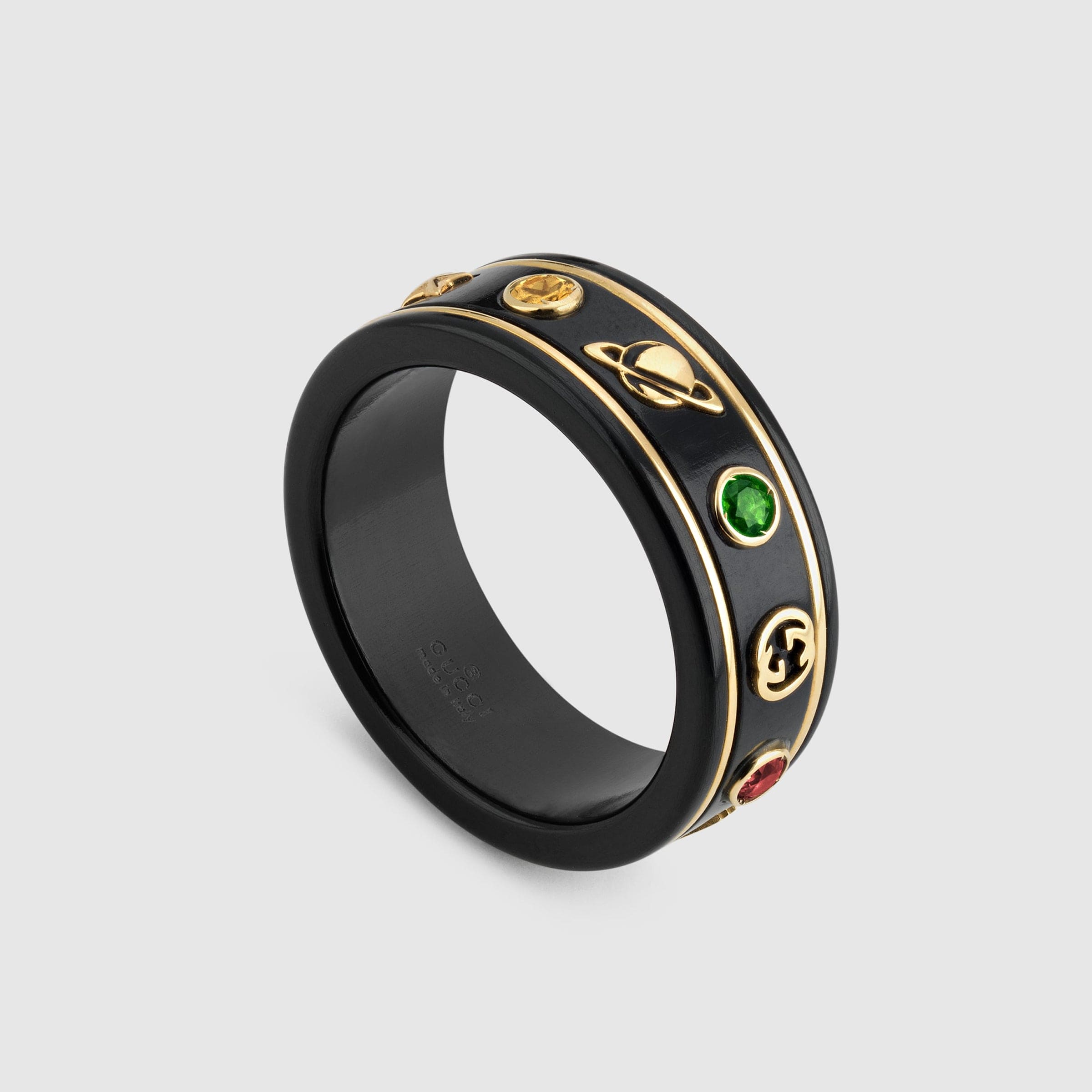 18K GG Icon With Gemstones Corundum Ring