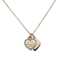 18K T Red Double Heart Diamond Necklaces