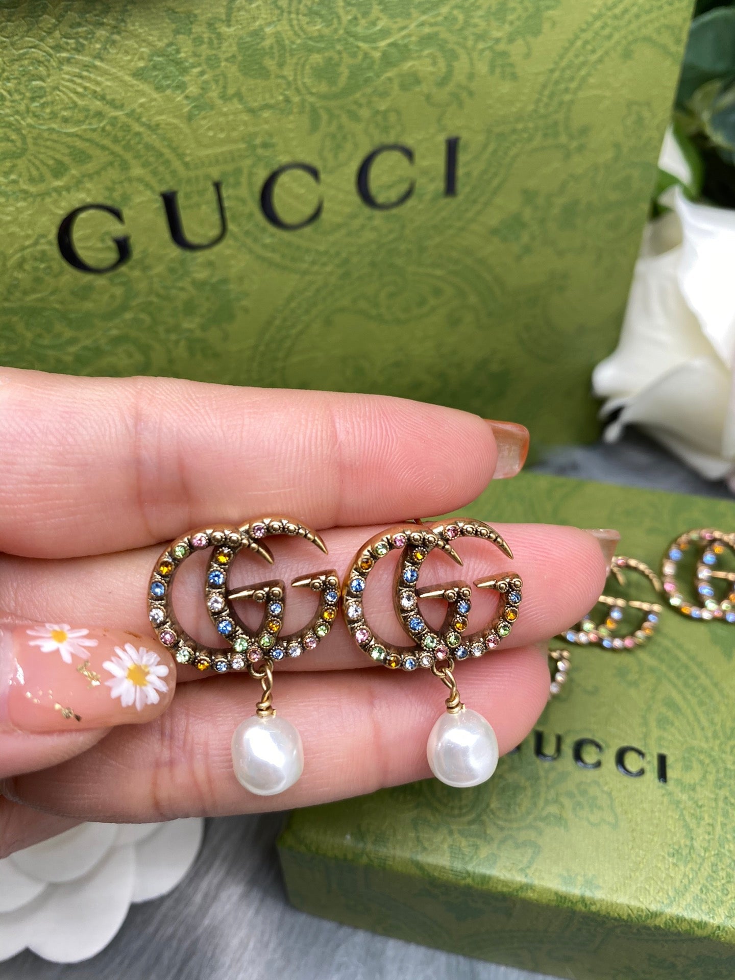 Pearl earrings