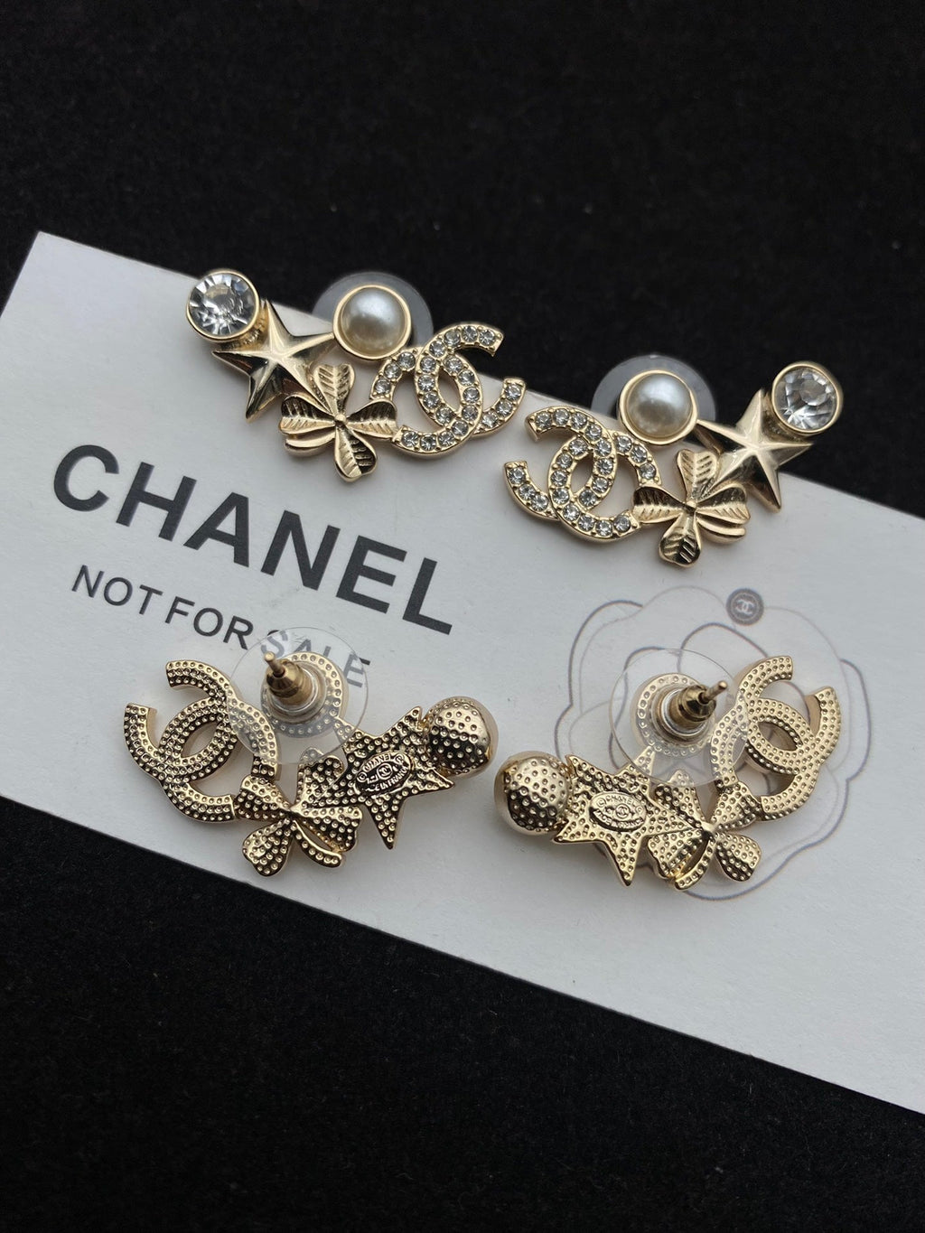 pearl crystal earrings