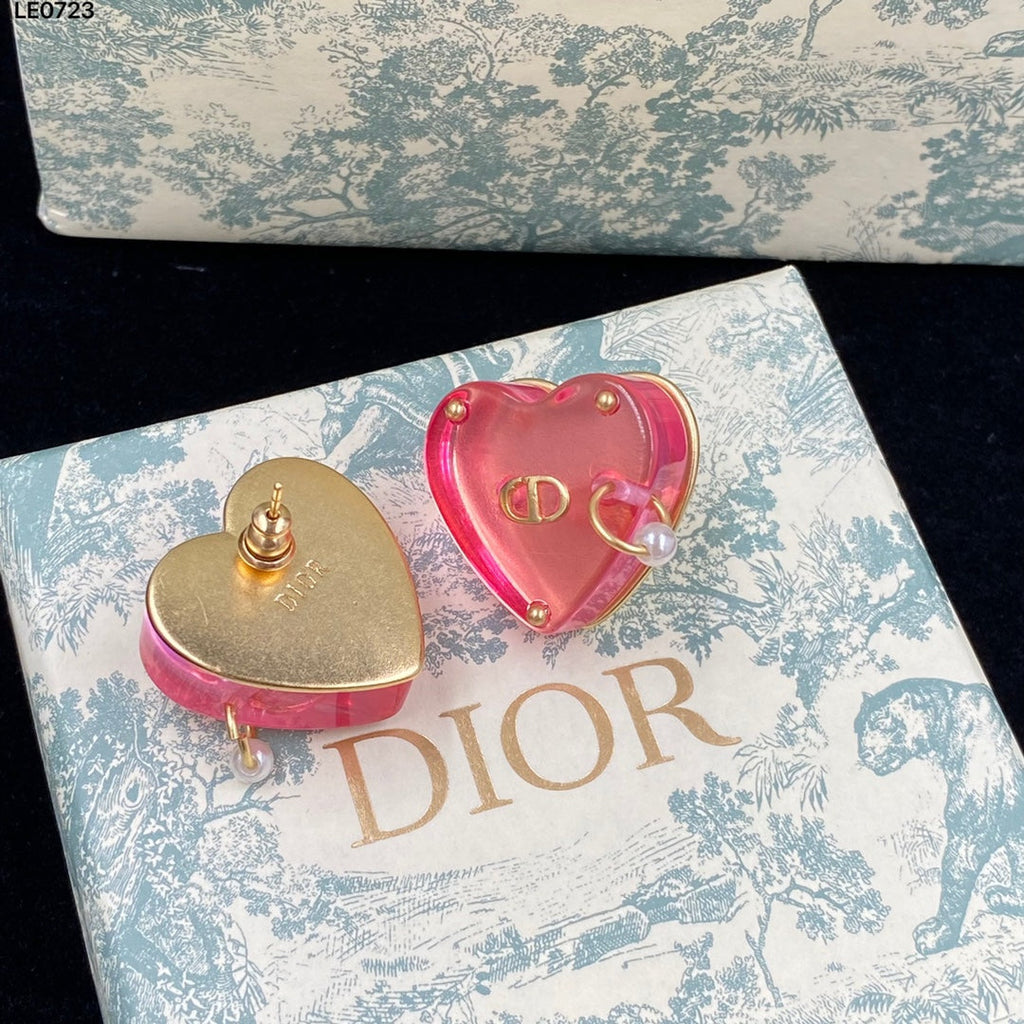Pink Heart Earrings